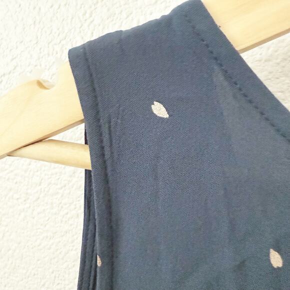 TORRID | Navy Blue Challis Babydoll Tank Metallic Hearts Peplum | Size 00, M/L - Picture 9 of 11